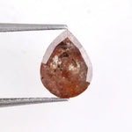 0.94 Ct brown pear cut natural diamond with elegant teardrop shape and warm tone for custom luxury jewelry