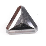 1.62 carat natural trillion cut black diamond loose fancy shape stone for custom ring making
