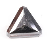 1.62 carat natural trillion cut black diamond loose fancy shape stone for custom ring making