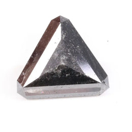 1.62 carat natural trillion cut black diamond loose fancy shape stone for custom ring making
