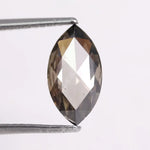 1.36 Ct marquise cut brown lab grown diamond loose stone with rich chocolate color for rings or custom jewelry.