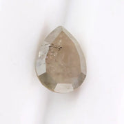 0.76 Ct Grey pear cut natural diamond with soft brilliance and elegant teardrop shape for timeless fine jewelry