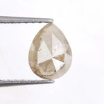 0.76 Ct Grey pear cut natural diamond with soft brilliance and elegant teardrop shape for timeless fine jewelry