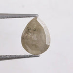 0.76 Ct Grey pear cut natural diamond with soft brilliance and elegant teardrop shape for timeless fine jewelry