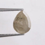 0.76 Ct Grey pear cut natural diamond with soft brilliance and elegant teardrop shape for timeless fine jewelry