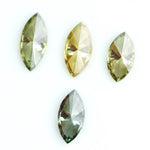 Green yellow marquise lab grown diamond loose stone sparkling fancy color CVD diamond for custom jewelry design