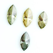 Green yellow marquise lab grown diamond loose stone sparkling fancy color CVD diamond for custom jewelry design