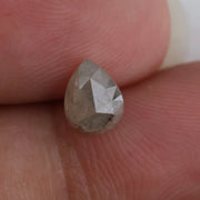 0.76 Ct Grey pear cut natural diamond with soft brilliance and elegant teardrop shape for timeless fine jewelry