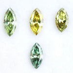 Green yellow marquise lab grown diamond loose stone sparkling fancy color CVD diamond for custom jewelry design