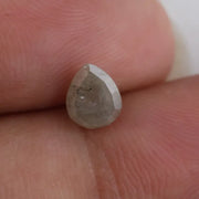0.76 Ct Grey pear cut natural diamond with soft brilliance and elegant teardrop shape for timeless fine jewelry