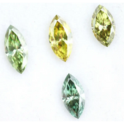 Green yellow marquise lab grown diamond loose stone sparkling fancy color CVD diamond for custom jewelry design
