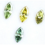 Green yellow marquise lab grown diamond loose stone sparkling fancy color CVD diamond for custom jewelry design