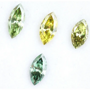 Green yellow marquise lab grown diamond loose stone sparkling fancy color CVD diamond for custom jewelry design