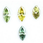 Green yellow marquise lab grown diamond loose stone sparkling fancy color CVD diamond for custom jewelry design