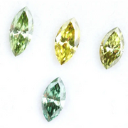 Green yellow marquise lab grown diamond loose stone sparkling fancy color CVD diamond for custom jewelry design