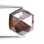 1.53 carat natural hexagon cut brown diamond loose unique shape stone for custom ring