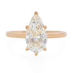 1.68 Ct Unique Pear Cut Diamond 14K Gold Plated Diamond Modern Women Diamond Engagement Ring Wedding Special Diamond Ring