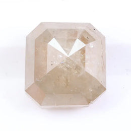 2.16 carat natural loose Asscher cut light brown diamond fancy color for custom engagement ring