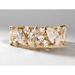 3.94 Ct Mixed Gold Plated Diamond Lab Created Diamond Ring 14K Gold Diamond Ring Engagement Diamond Ring Women Wedding Diamond Ring 