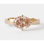 Modern Vintage 1.50 Ct Oval Cut Diamond 14K Gold Plated Diamond Ring Lab Grown Diamond Ring Use For Diamond Engagement Ring 