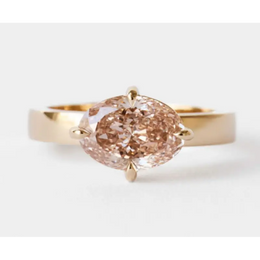 Modern Vintage 1.50 Ct Oval Cut Diamond 14K Gold Plated Diamond Ring Lab Grown Diamond Ring Use For Diamond Engagement Ring 