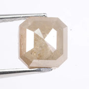 2.16 carat natural loose Asscher cut light brown diamond fancy color for custom engagement ring