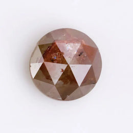 0.98 Ct round cut red and grey natural diamond with rare dual tone color and brilliant sparkle for statement jewelry