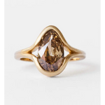 1.94 Ct Natural Brown Fancy Diamond 14K Gold Plated Diamond Ring Lab Grown Diamond For Modern Engagement Diamond Ring For Unique Diamond Ring 