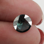 blue colur round diamond wedding band