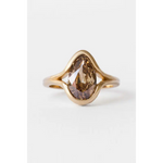 1.94 Ct Natural Brown Fancy Diamond 14K Gold Plated Diamond Ring Lab Grown Diamond For Modern Engagement Diamond Ring For Unique Diamond Ring 