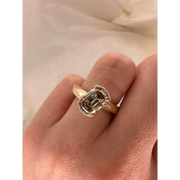 Elegant Fancy Brown Oval Cut Lab Grown Diamond Ring in Yellow Gold, 2 Ct Step Cut Solitaire Ring