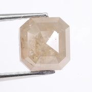 2.16 carat natural loose Asscher cut light brown diamond fancy color for custom engagement ring