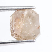 2.16 carat natural loose Asscher cut light brown diamond fancy color for custom engagement ring