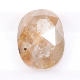 1.47 carat natural loose oval cut peach  diamond fancy color stone for custom engagement ring