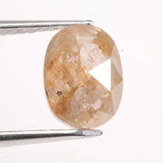 1.47 carat natural loose oval cut peach  diamond fancy color stone for custom engagement ring