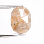 1.47 carat natural loose oval cut peach  diamond fancy color stone for custom engagement ring