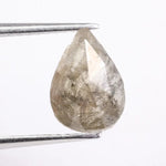 1.35 Ct Natural Gray Pear Shape Diamond Loose Stone with Elegant Teardrop Cut for Luxury High-End Jewelry