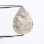 1.35 Ct Natural Gray Pear Shape Diamond Loose Stone with Elegant Teardrop Cut for Luxury High-End Jewelry