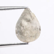 1.35 Ct Natural Gray Pear Shape Diamond Loose Stone with Elegant Teardrop Cut for Luxury High-End Jewelry