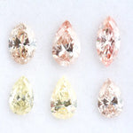 Fancy color lab grown diamonds in pear, oval and marquise shapes, CVD loose stones conflict-free diamonds for fine jewelry making and custom engagement rings.