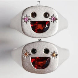 1.25 Ct Unique Smiley Face Signet Unique Diamond And Unique Shape Diamond Use For Jewerly Custom Jewerly 