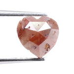 1.27 carat natural loose heart cut reddish brown diamond fancy color stone for custom jewelry ring

