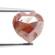 1.27 carat natural loose heart cut reddish brown diamond fancy color stone for custom jewelry ring

