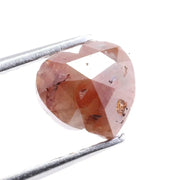 1.27 carat natural loose heart cut reddish brown diamond fancy color stone for custom jewelry ring

