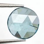 blue colour elegant round diamond wedding rings with brilliant sparkle
