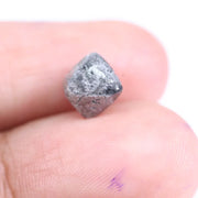 raw uncut diamond with natural rough crystal texture before cutting grey rough diamond 