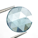 blue colour elegant round diamond wedding rings with brilliant sparkle