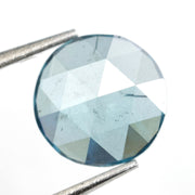 blue colour elegant round diamond wedding rings with brilliant sparkle