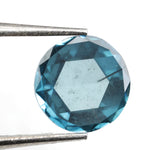 blue colour elegant round diamond wedding rings with brilliant sparkle