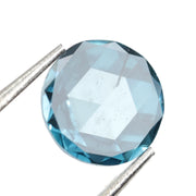 blue colour elegant round diamond wedding rings with brilliant sparkle